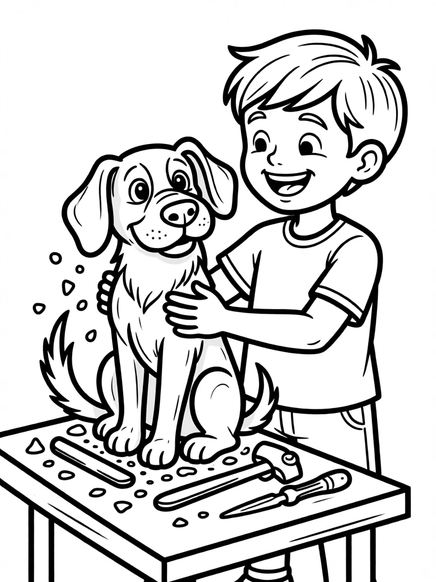 A cheerful animal sculptor.