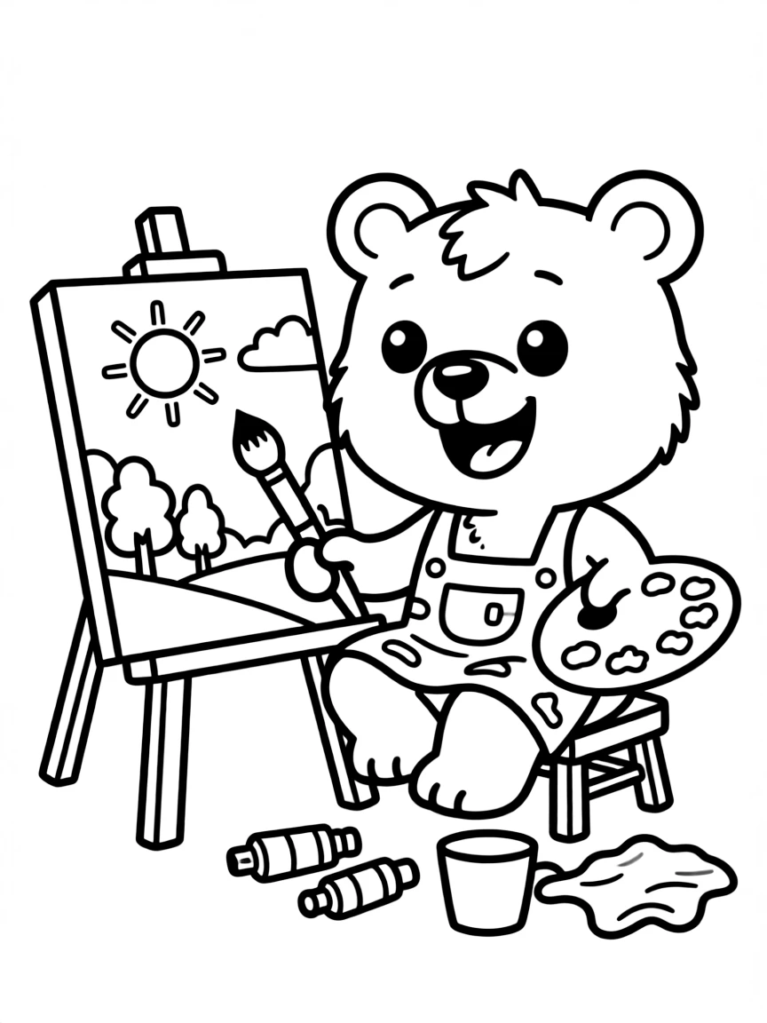 A happy animal artist.