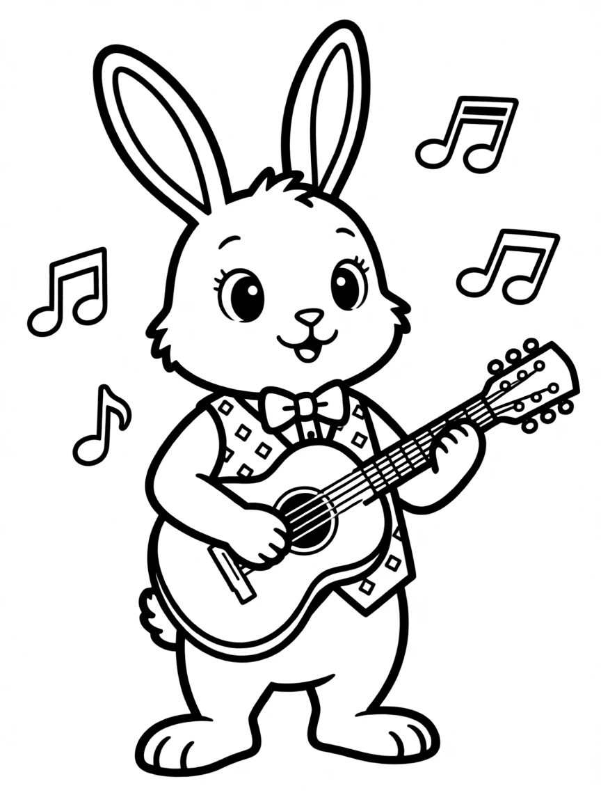 A cute animal musician.