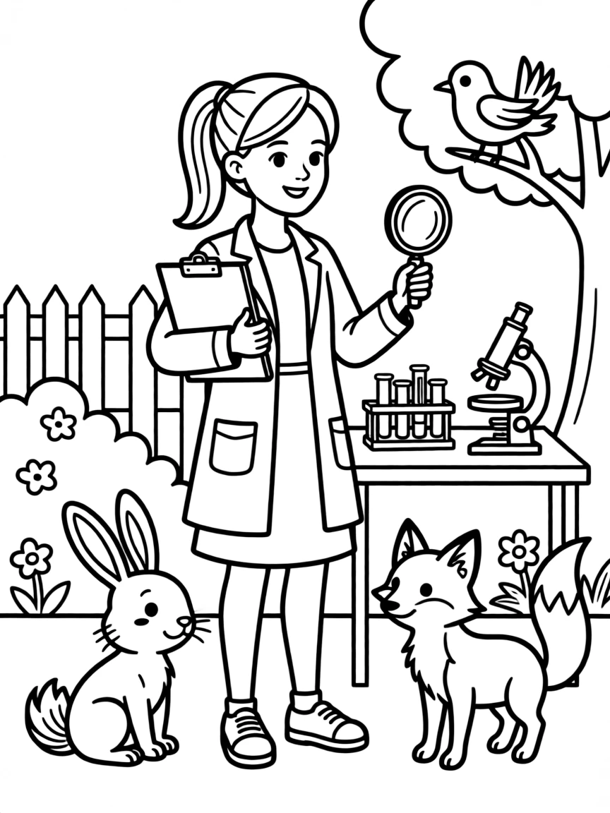 A cheerful animal scientist.