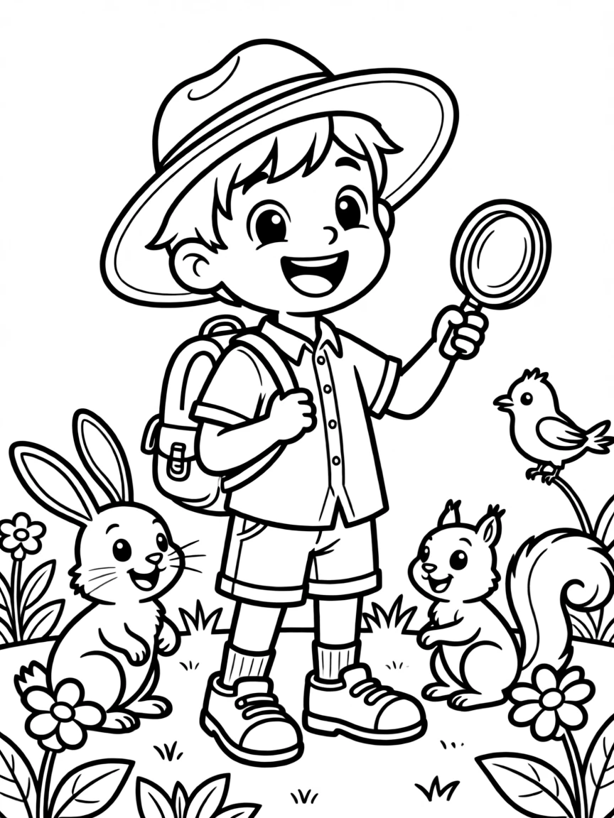 A happy animal explorer.