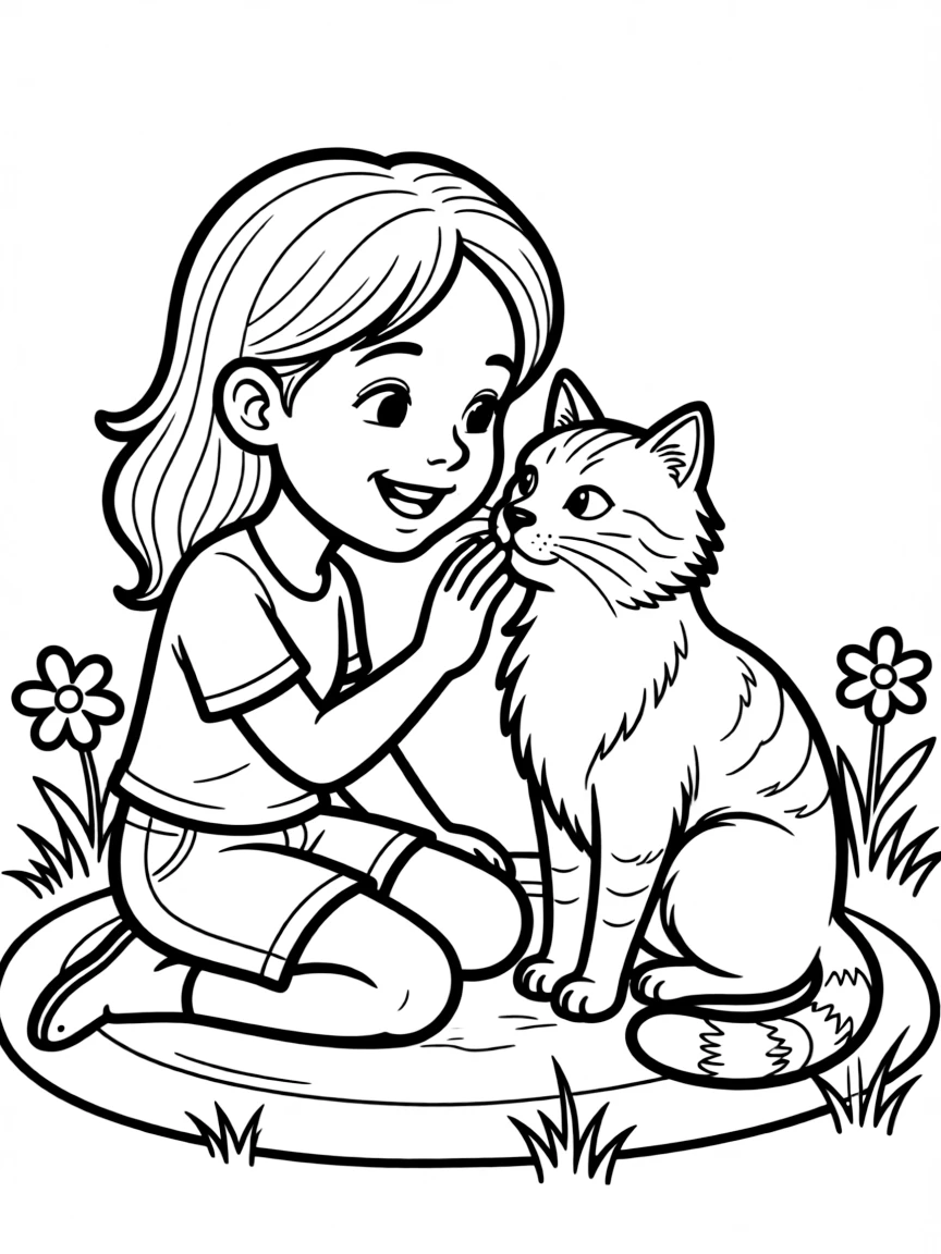 A happy animal cat whisperer.