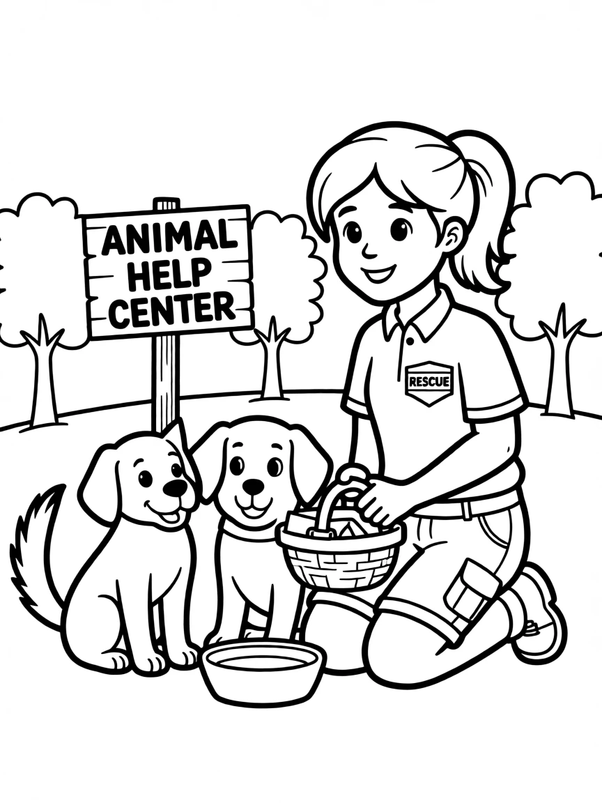 A playful animal animal rescuer.