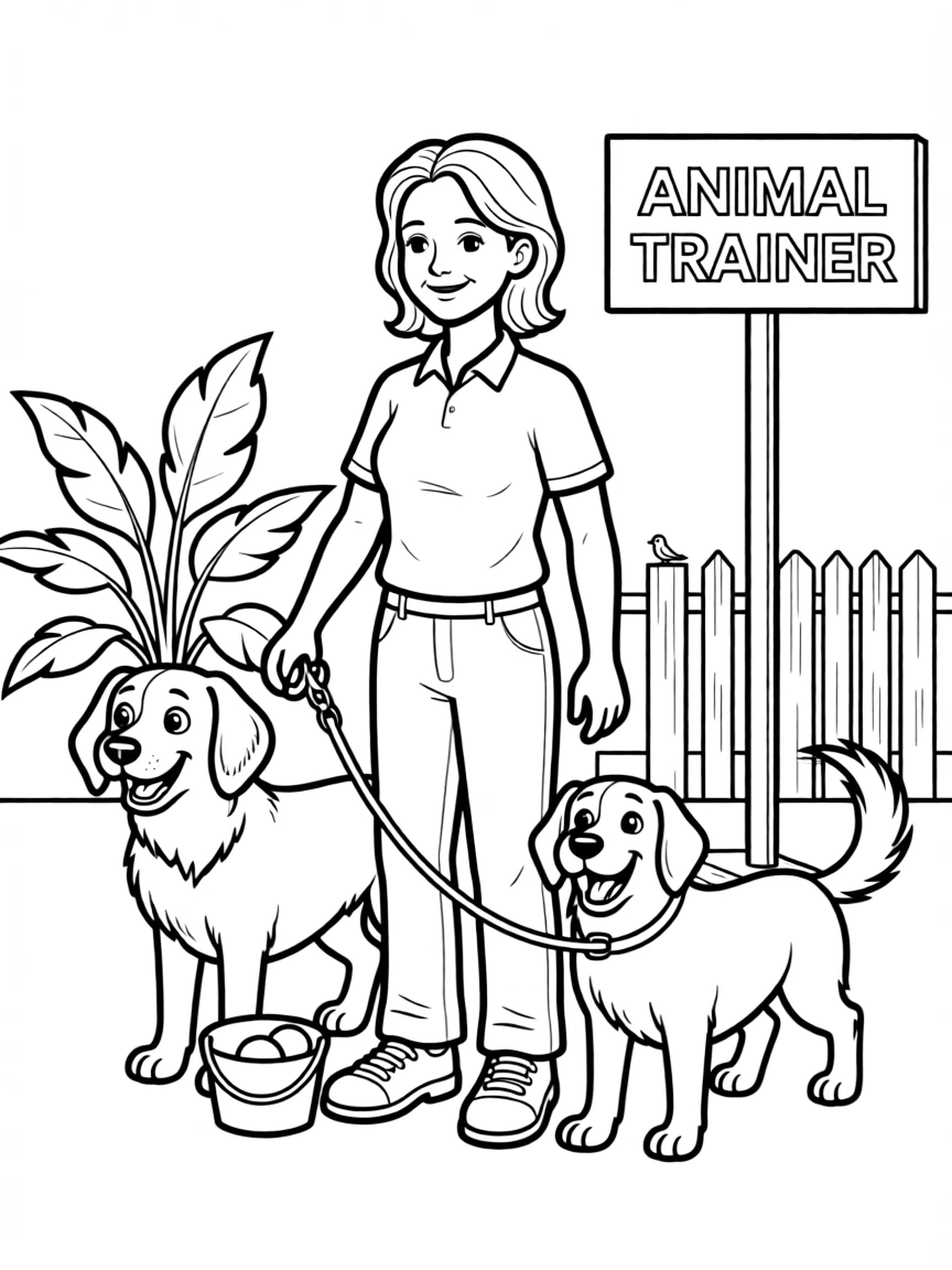 A cheerful animal trainer.