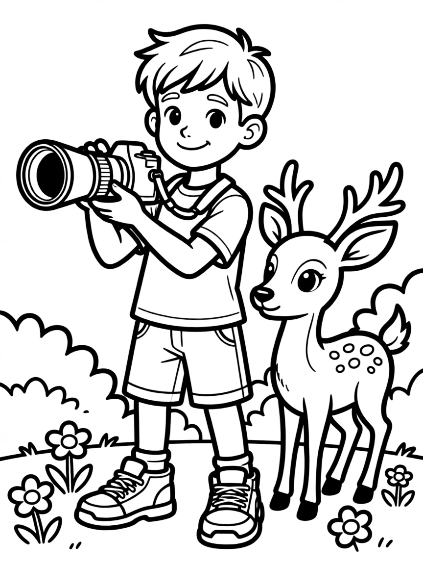 A smiling animal photographer.