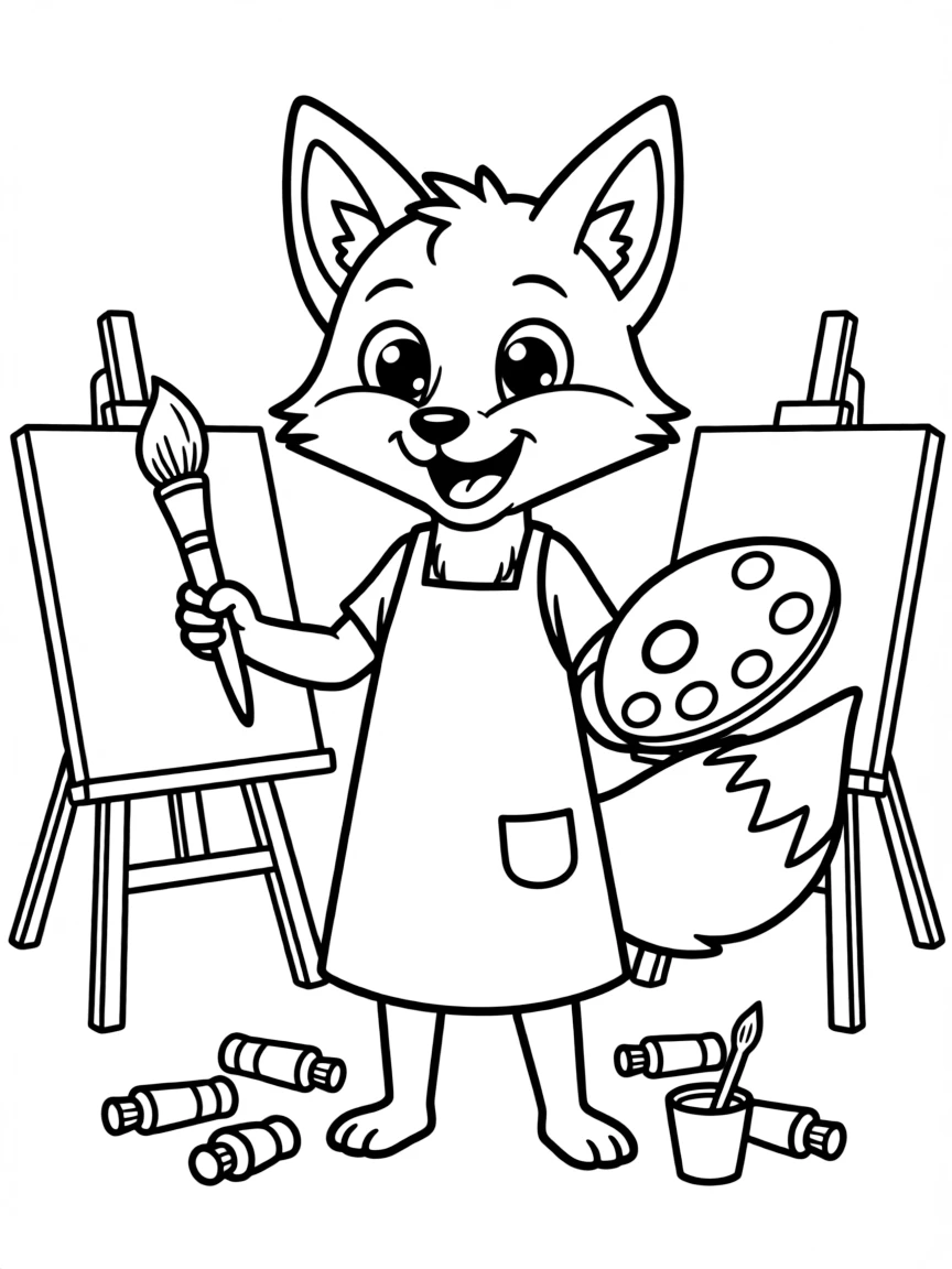 A happy animal artist.
