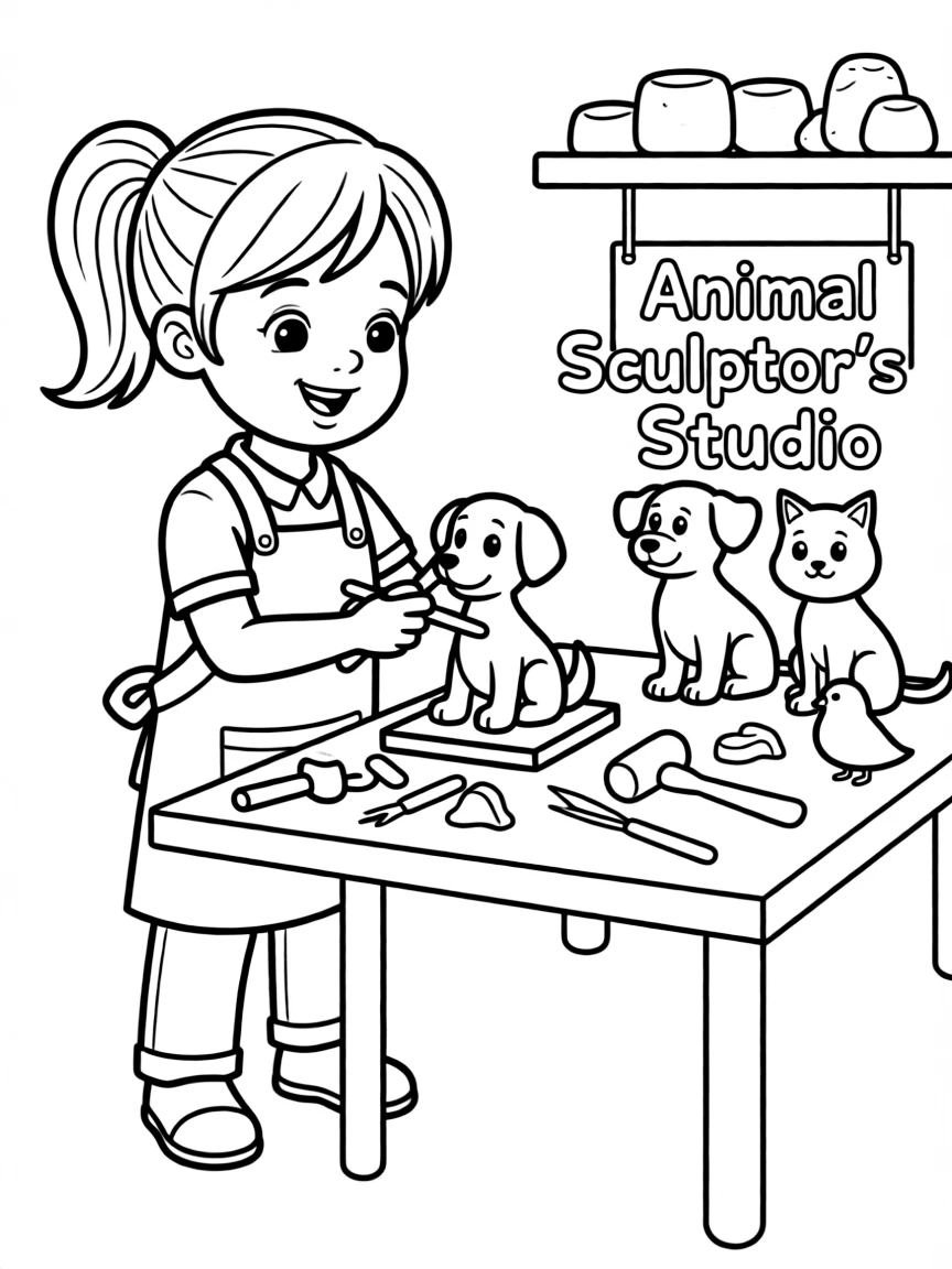 A cute animal sculptor.