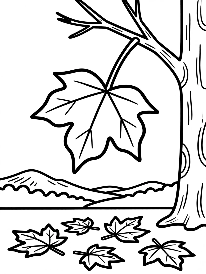 A cute maple leaf falling from a tree in Vermont.