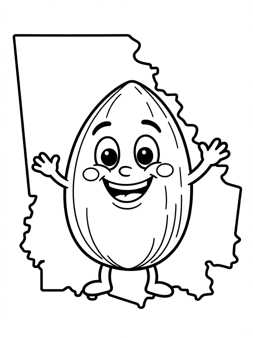 A sweet pecan with a happy face in Georgia.