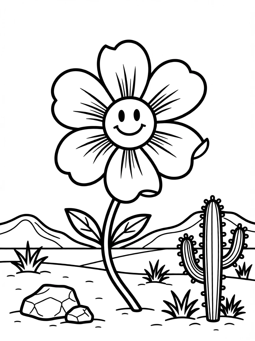 A smiling desert flower blooming in Arizona.