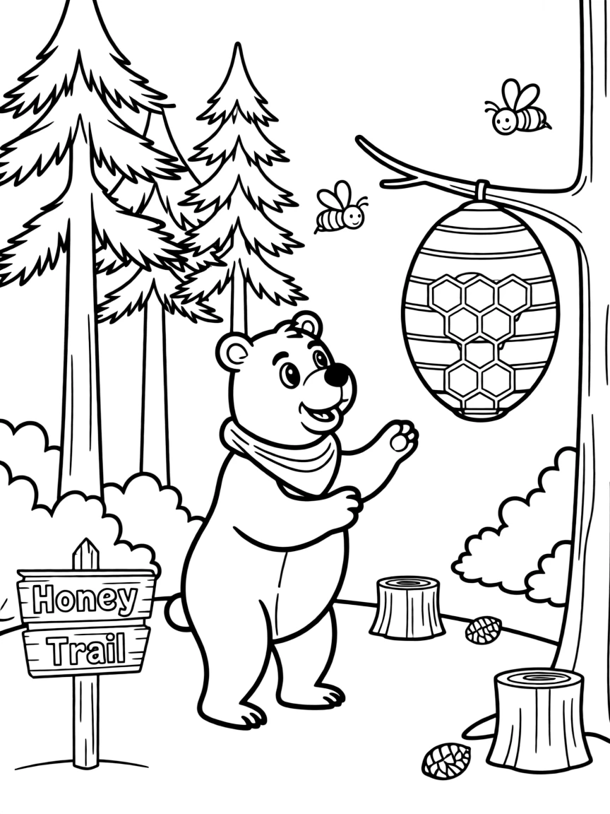 A curious bear looking for honey in Oregon.