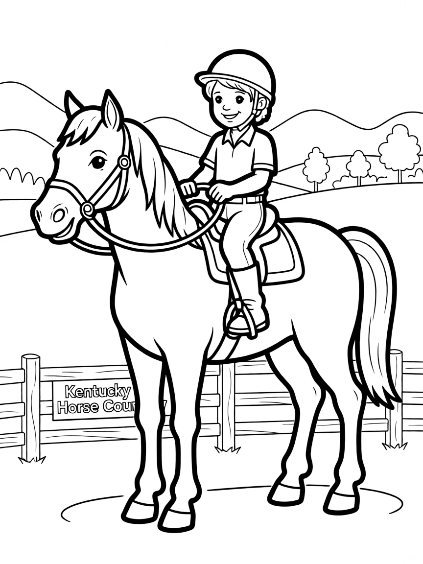 A happy horse with a happy rider in Kentucky.
