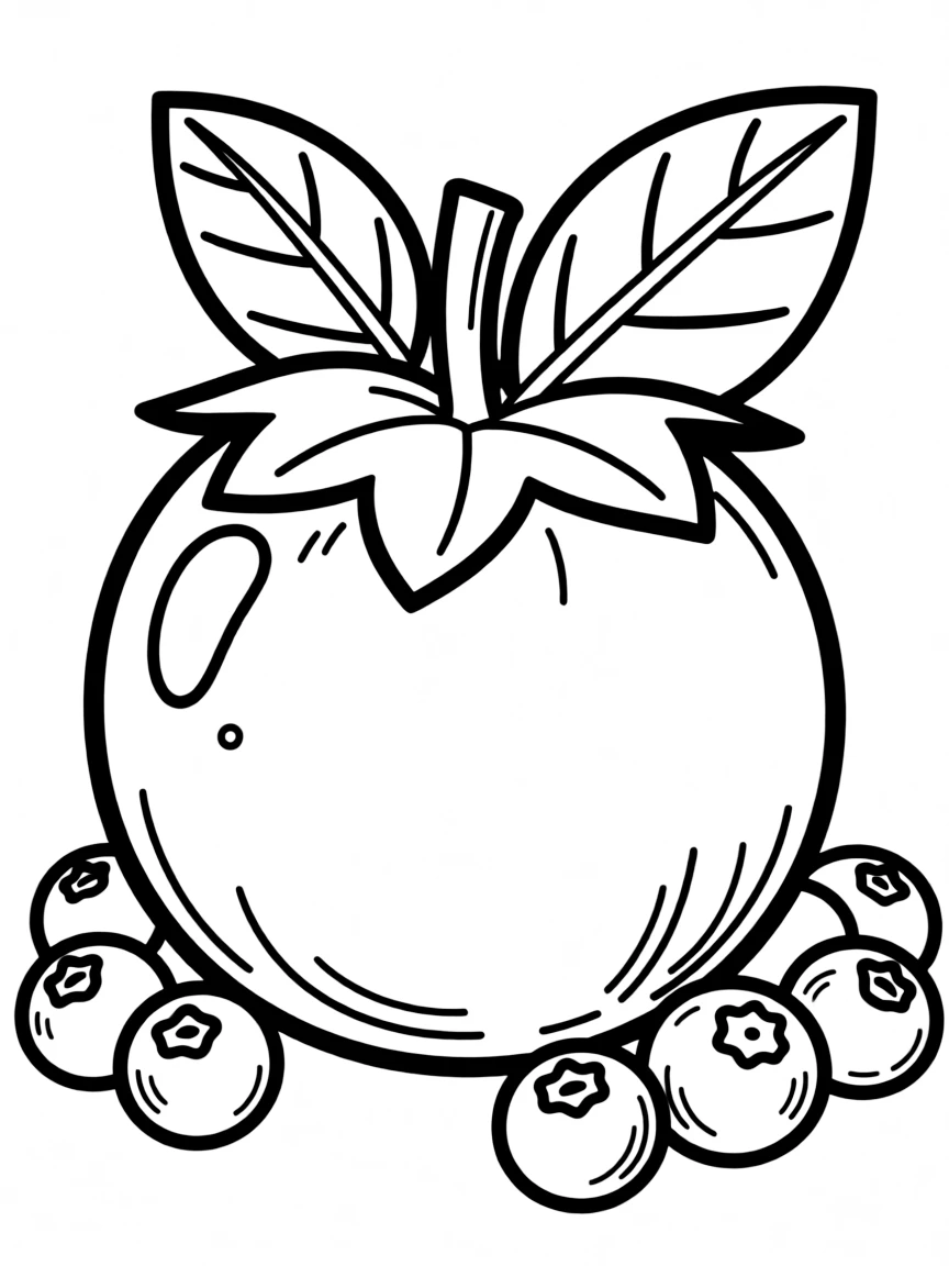 A big, round blueberry