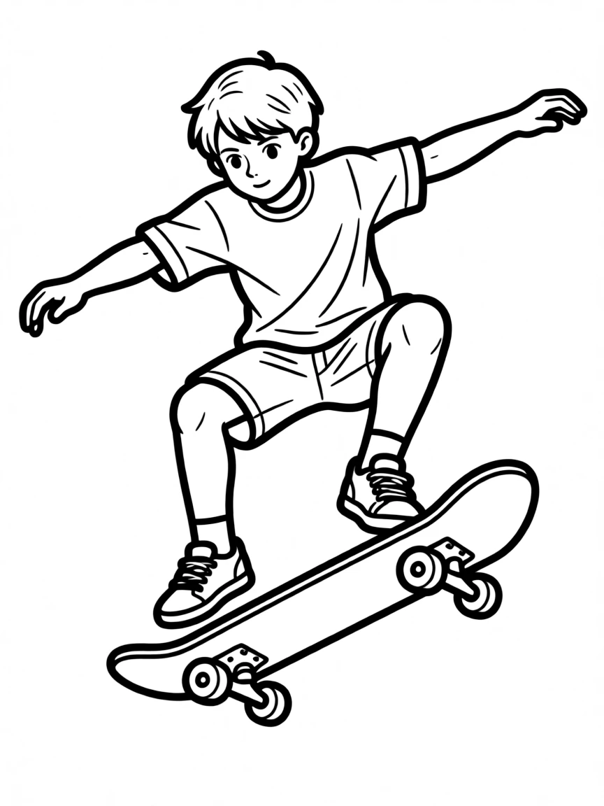 A skateboarder doing a trick