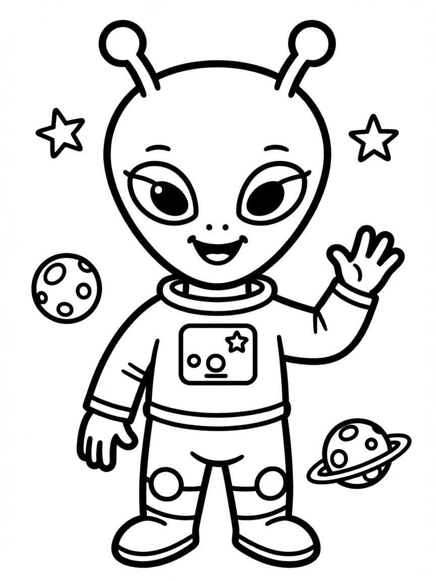 An alien with a friendly smile