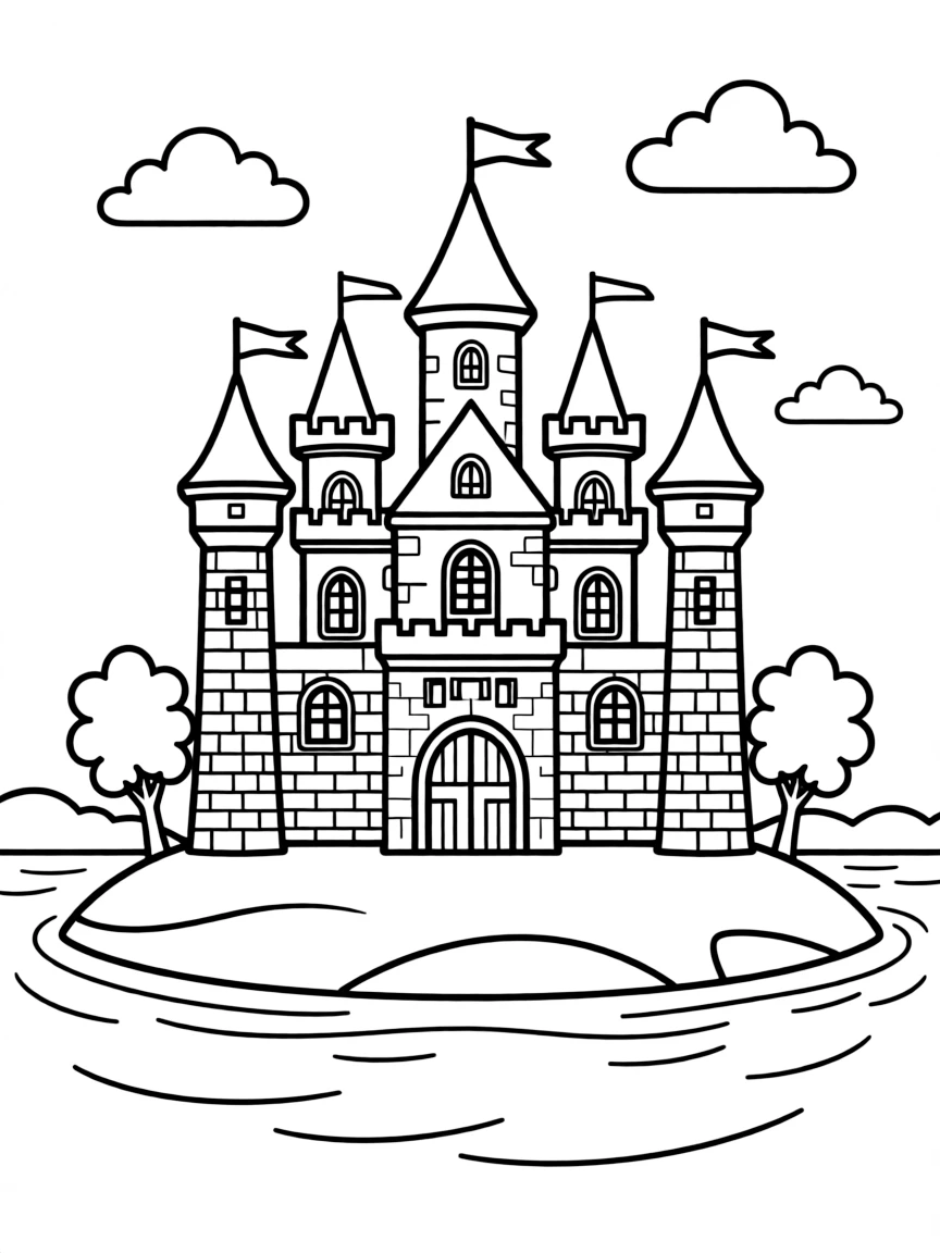 A castle on an island