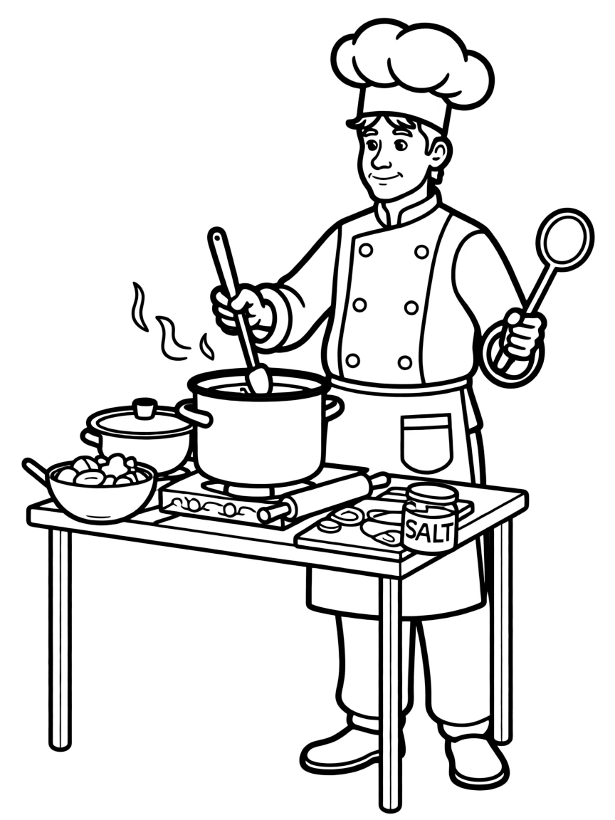A chef cooking delicious food