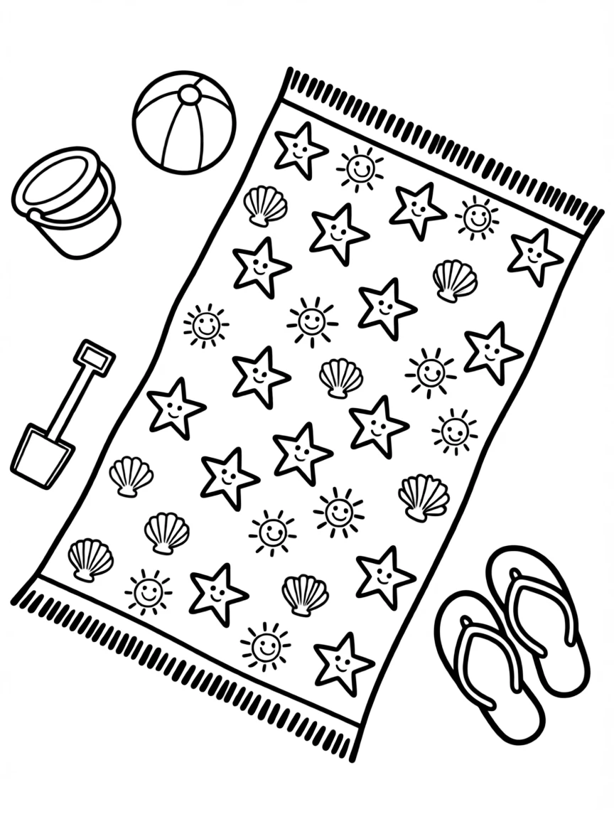 A beach towel with a fun pattern