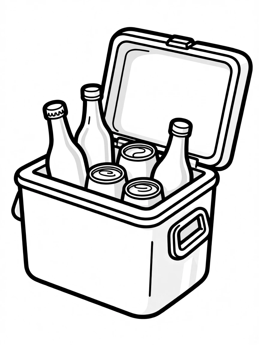A cooler filled with cold drinks
