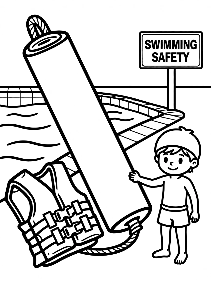 A rescue tube for swimming safety