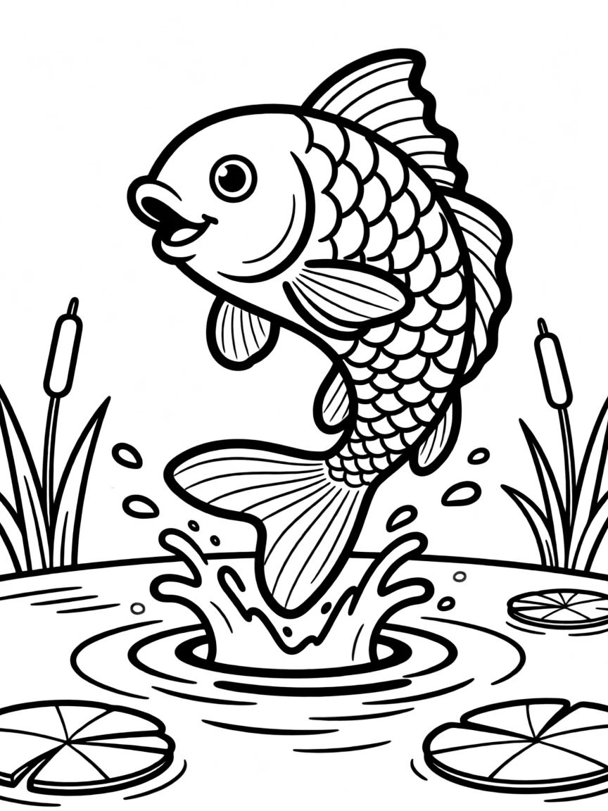 A fish jumping out of the water