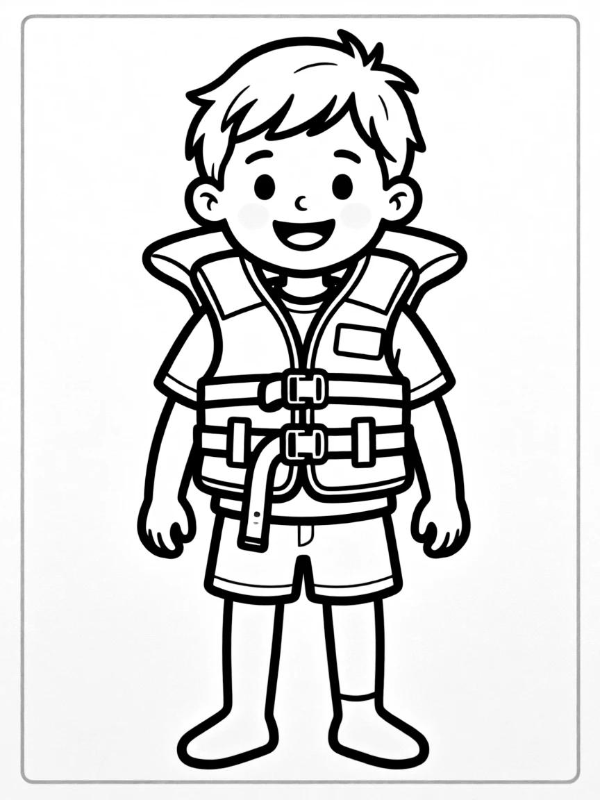 A child in a life jacket