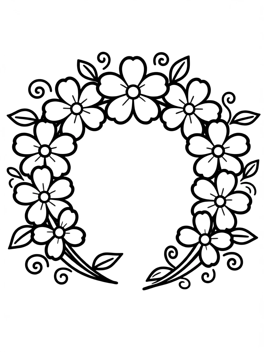 A blossom crown made of simple blooms