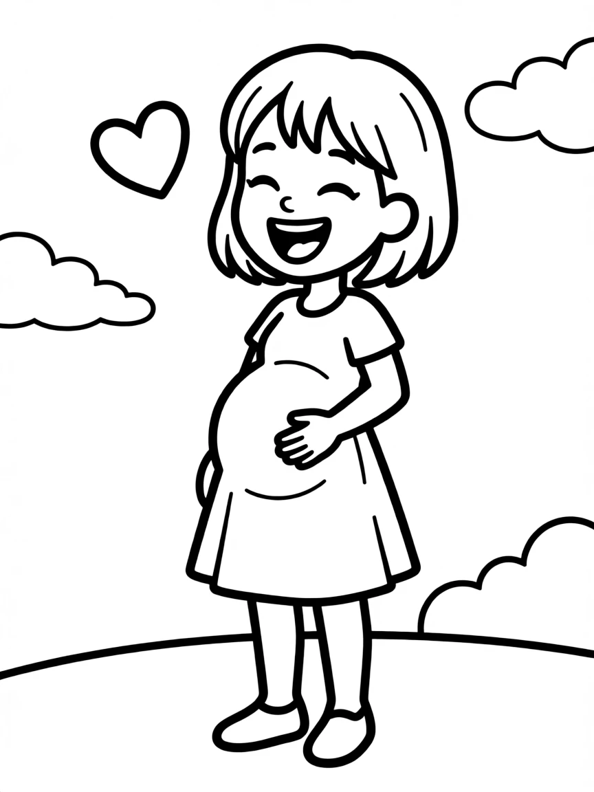 Sarah laughing when she hears she will have a baby.