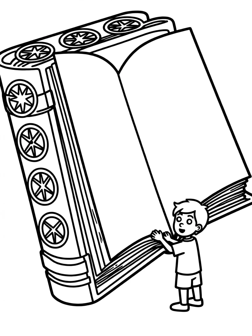 A big book with seven seals, being opened.