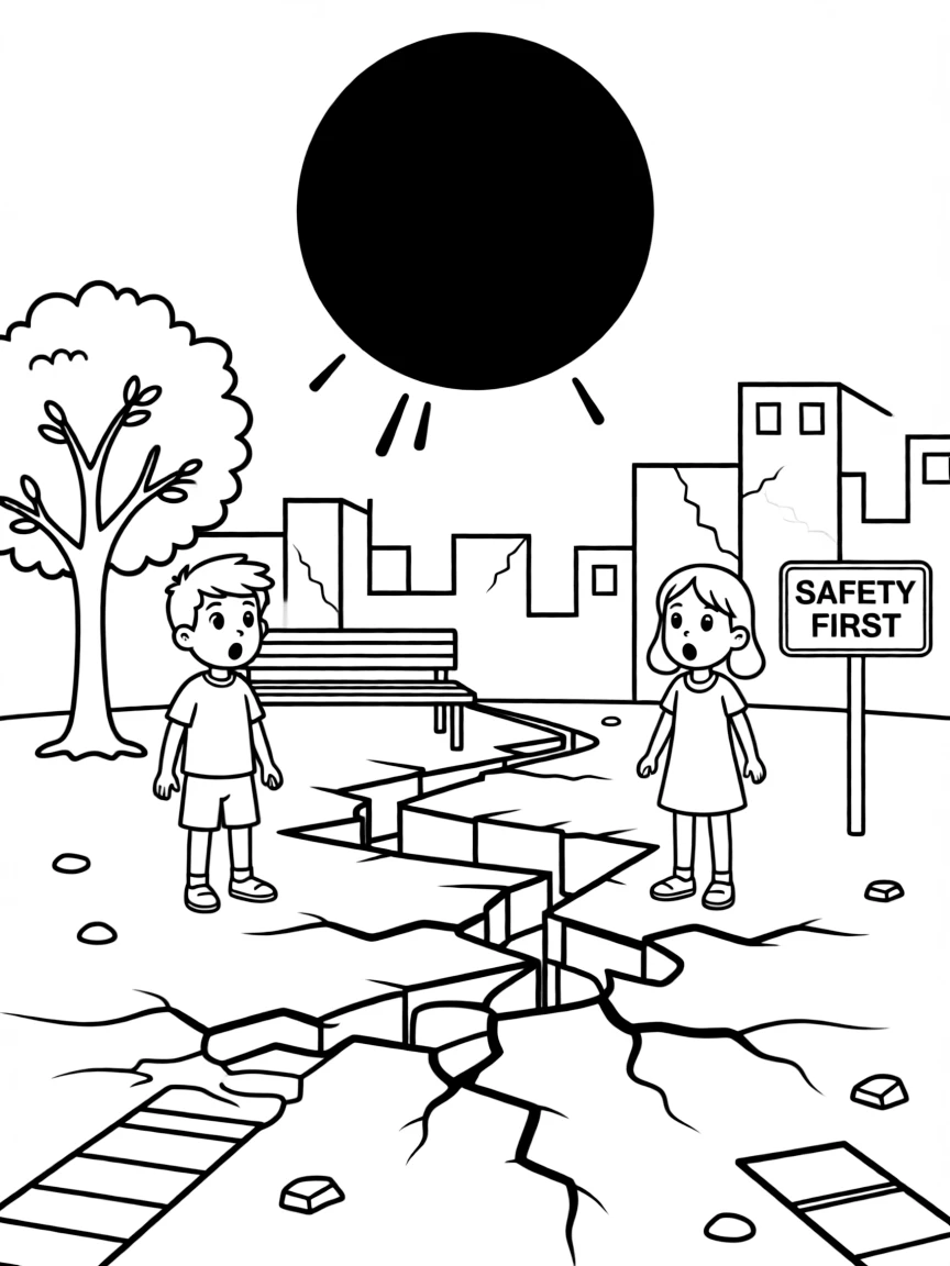 A huge earthquake and the sun turning black.