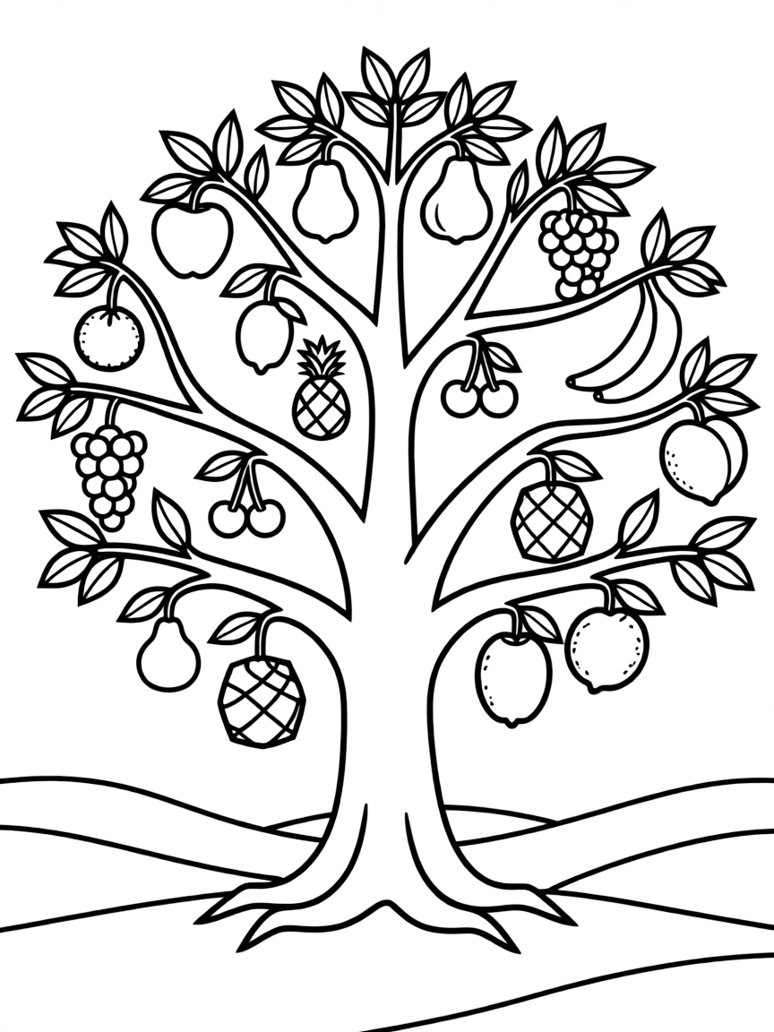 The tree of life in the New Jerusalem, bearing twelve kinds of fruit.