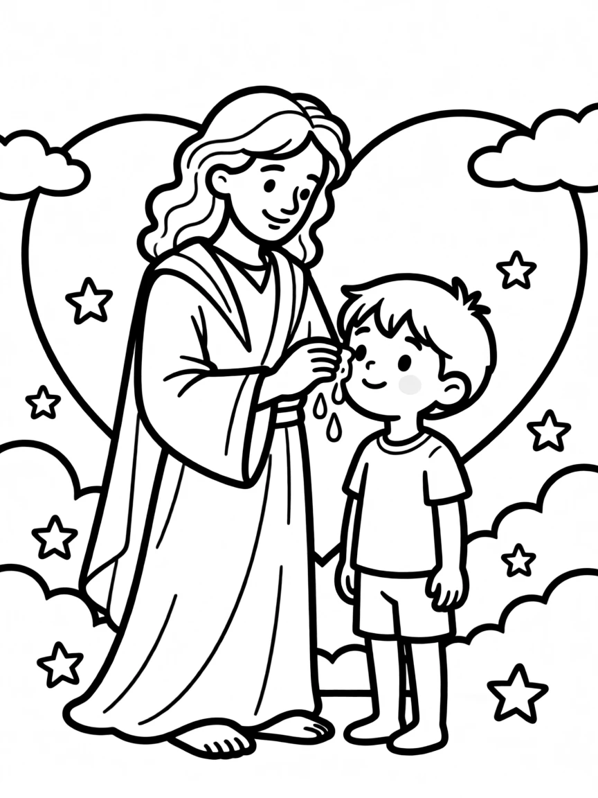 God dwelling with his people, wiping away every tear.