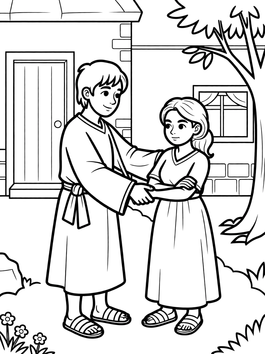 Hosea marrying Gomer, a difficult wife.
