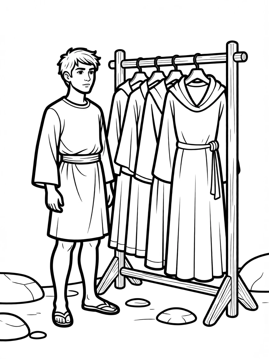 Saul guarding the coats of those who stoned Stephen.