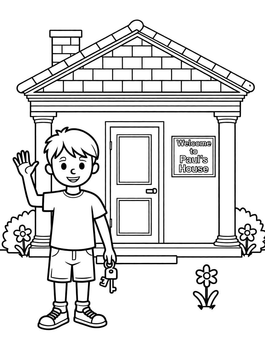 Paul welcoming visitors to his rented house in Rome.