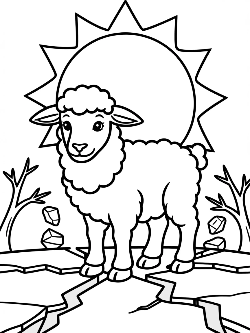 The Lamb opening the sixth seal, with a great earthquake and dark sun.