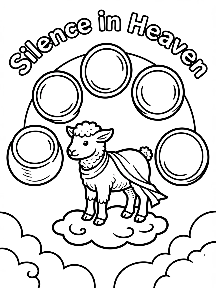 The Lamb opening the seventh seal, with silence in heaven.