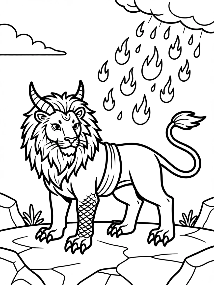 The beast from the earth, making fire come down from heaven.