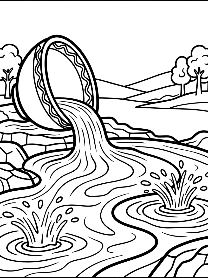 The third bowl poured out, with rivers and springs turning to blood.