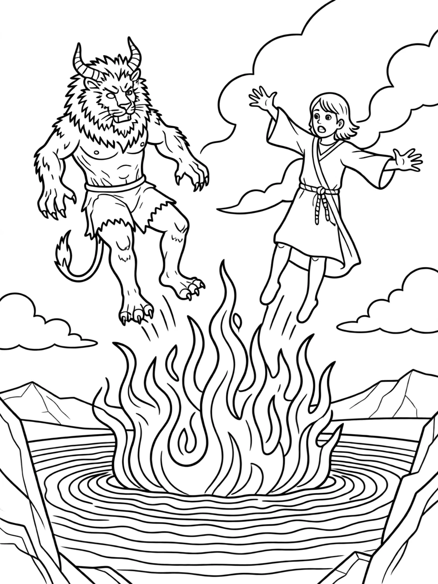 The beast and the false prophet thrown into the lake of fire.