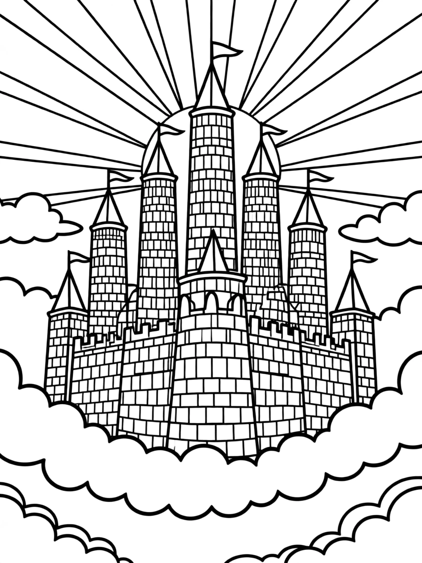 The holy city, New Jerusalem, descending from heaven.