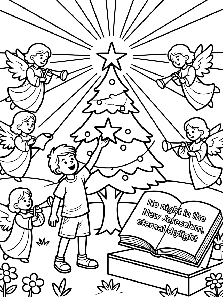 No night in the New Jerusalem, eternal daylight.