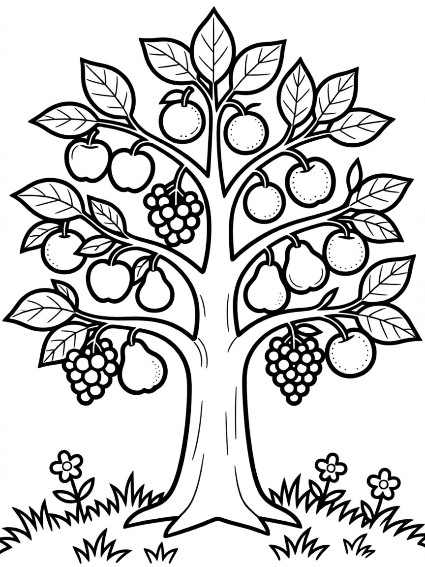 The tree of life yielding fruit every month, with leaves for healing.