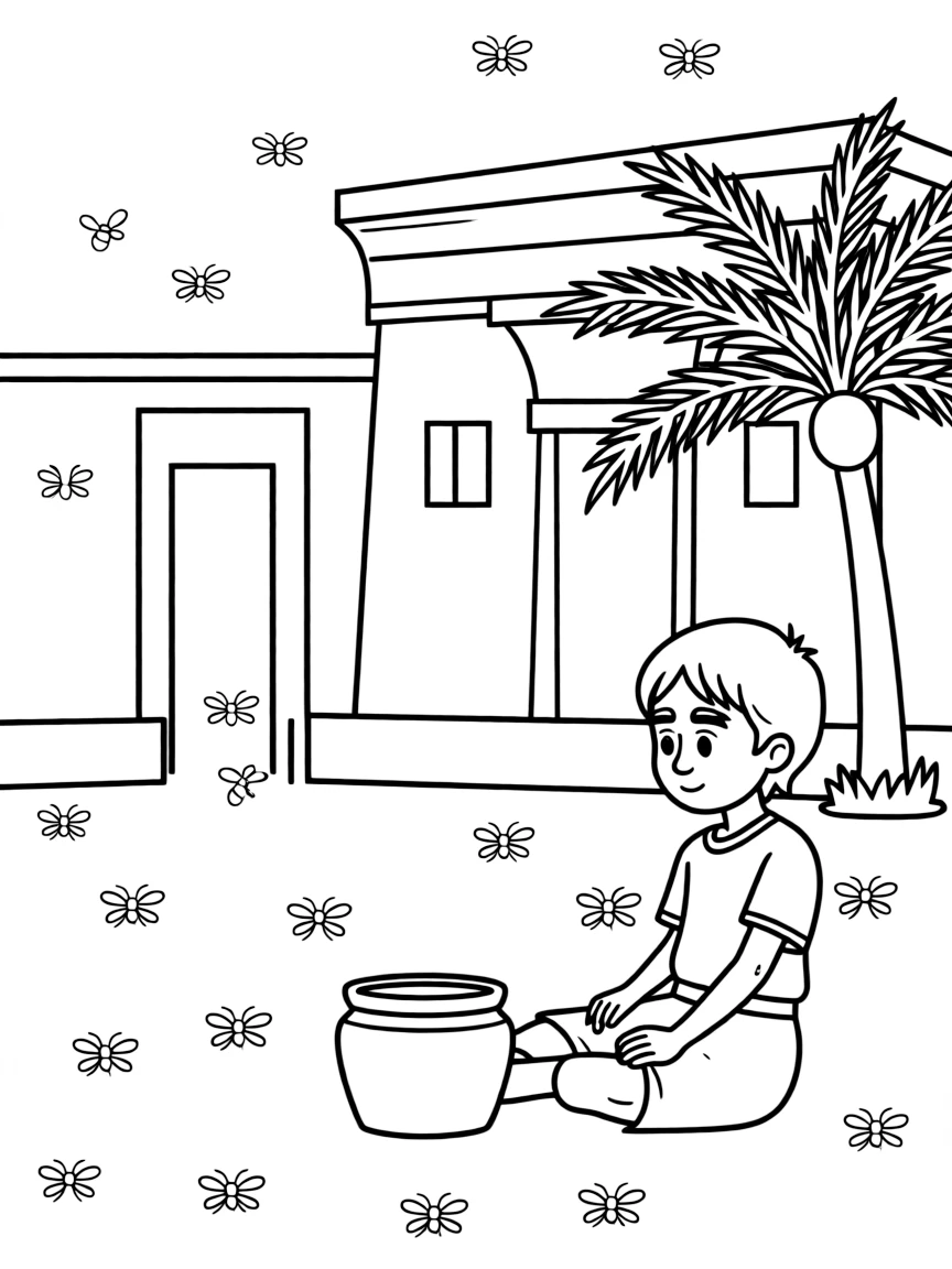 The ten plagues in Egypt: gnats and flies everywhere.