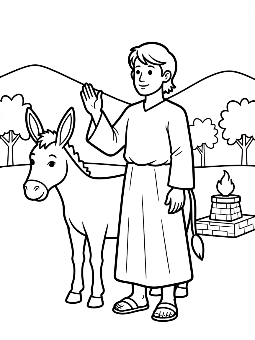 Balaam trying to curse Israel, but God makes him bless them.