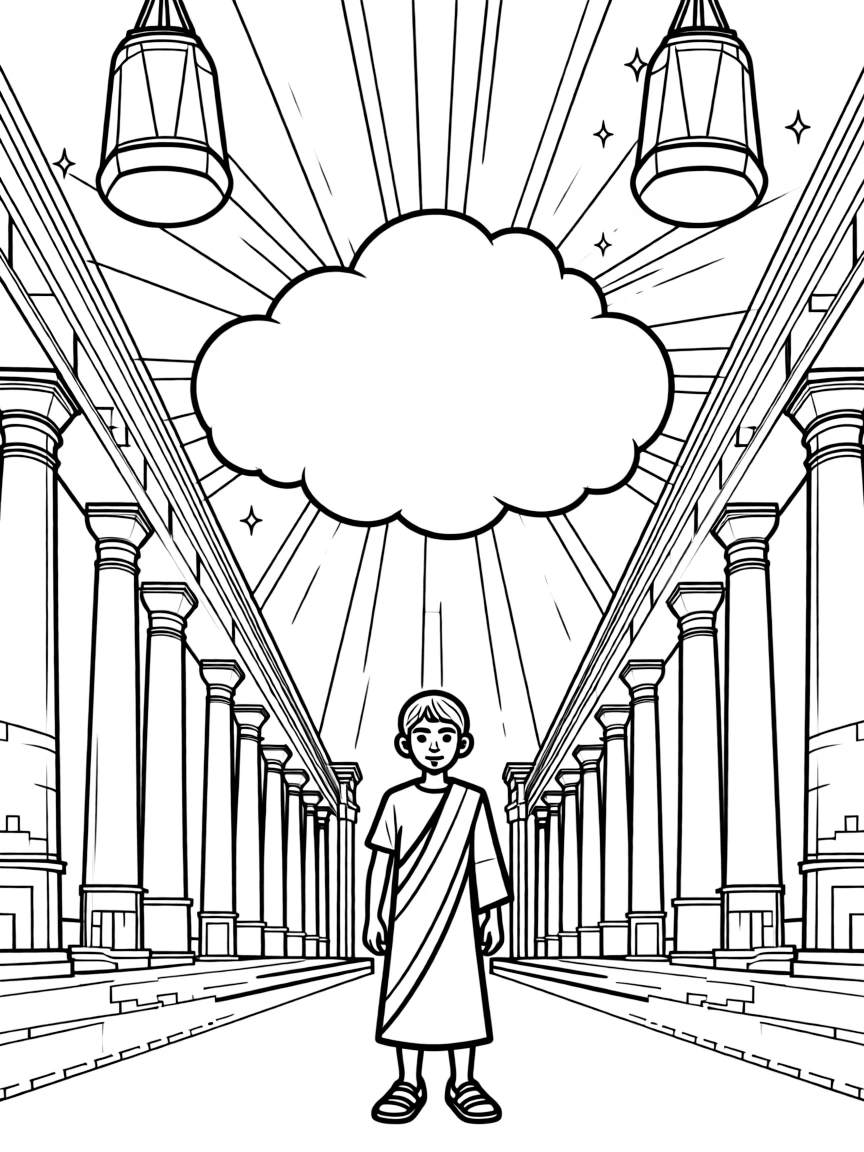 Solomon's glory filling the temple, with the cloud of God's presence.
