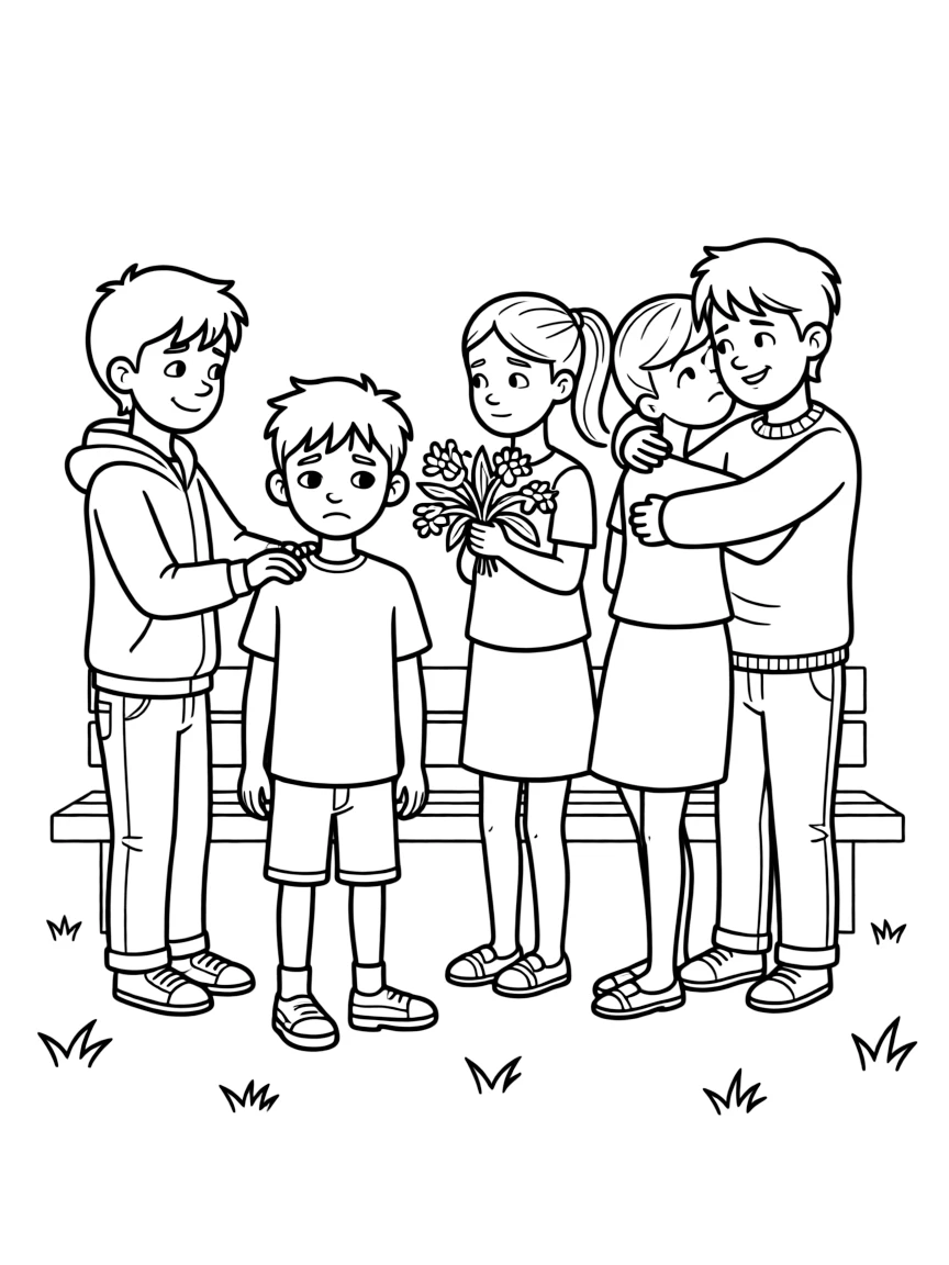 Job's friends trying to comfort him, but not doing a very good job.