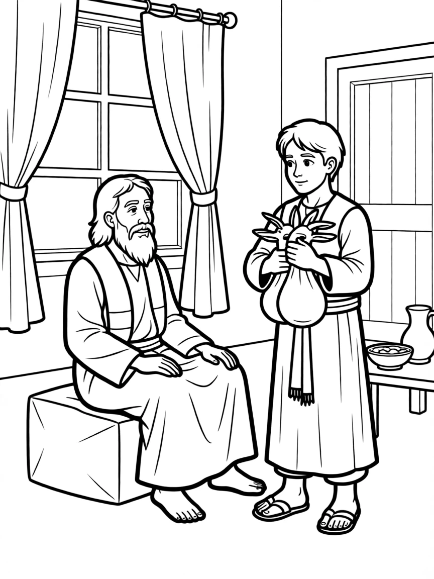 Isaac blessing Jacob instead of Esau.