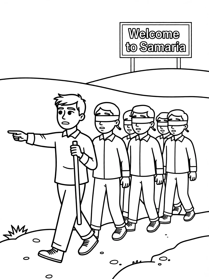 The Syrian army going blind and being led to Samaria.