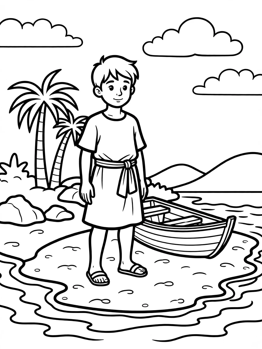 Paul shipwrecked on the island of Malta, escaping the storm.